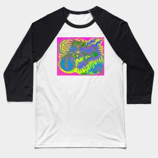 Neon Dragon With 4 Elements Variant 28 Baseball T-Shirt